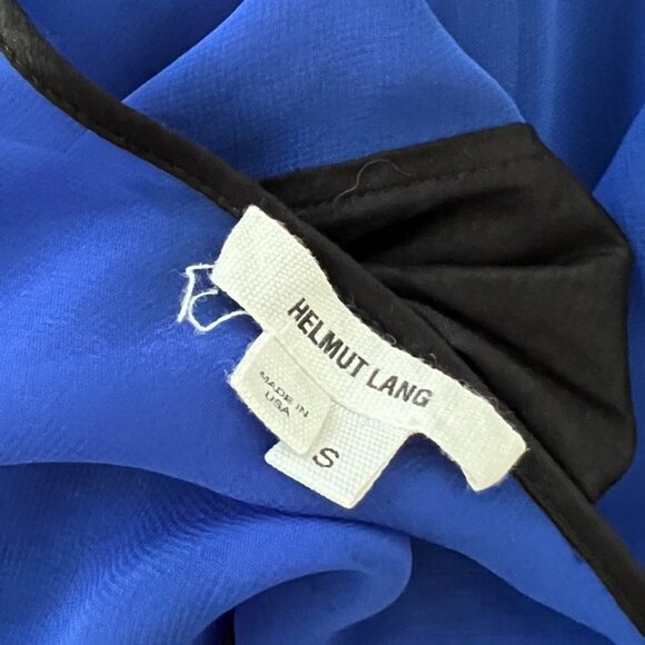 Helmut Lang sheer cobalt and liquid black top size S - Picture 3 of 3